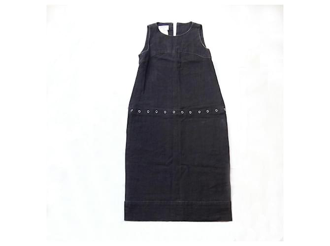*Chanel sleeveless dress Black Linen  ref.652726