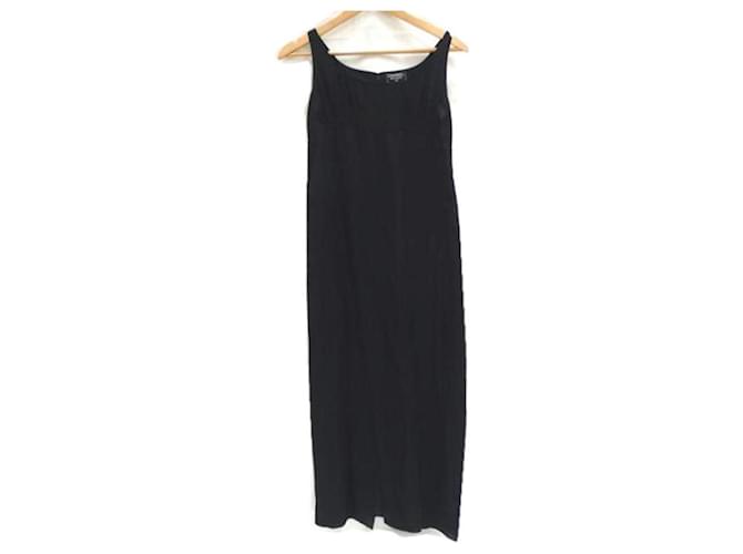 *Chanel/Long dress/38/Ladies' underwear Black Silk  ref.652728