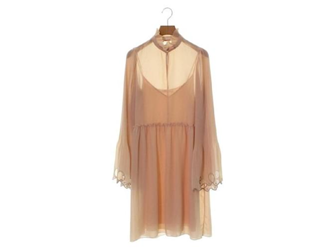 See by Chloé See By Chloe Women's One Piece Pink Beige Polyester Rayon  ref.652767