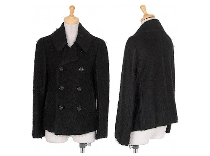 tricot COMME des GARCONS Peacoat in maglia shaggy Nero Lana Nylon Mohair  ref.652776
