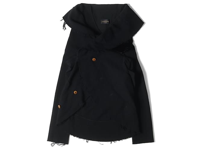 COMME des GARCONS Wool Button Jacket Masterpiece Black Nylon Polyurethane  ref.652795