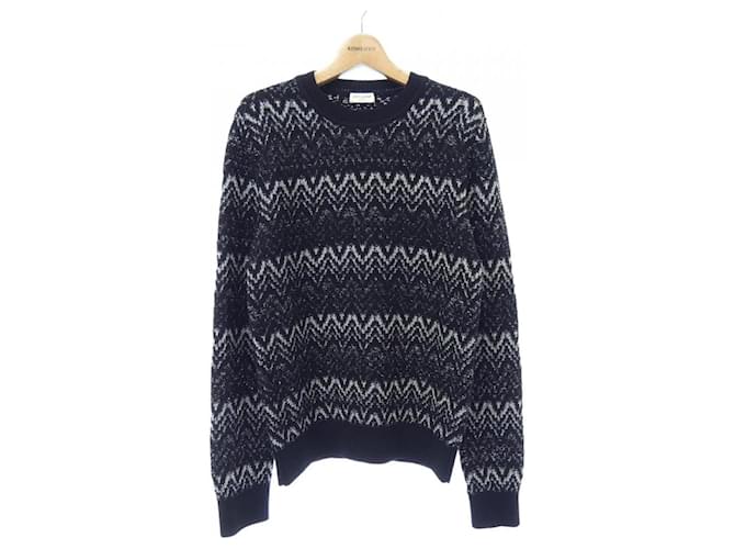 SAINT LAURENT knit Black Polyester Wool  ref.652853