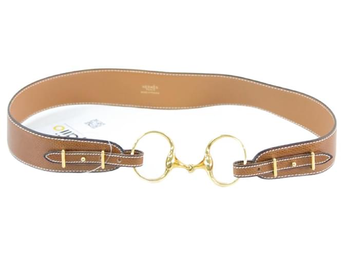 Hermès Cintura di Hermes Marrone Pelle  ref.653062