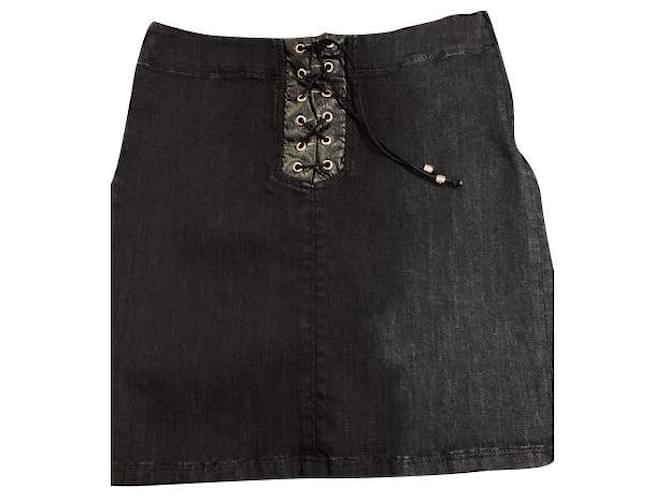 Patrizia Pepe Skirts Black Cotton  ref.653098