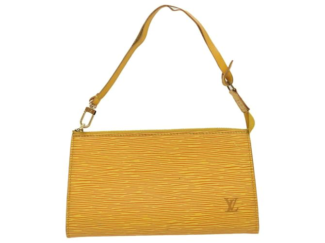 Louis Vuitton Pochette Accessoires Yellow Leather  ref.653359