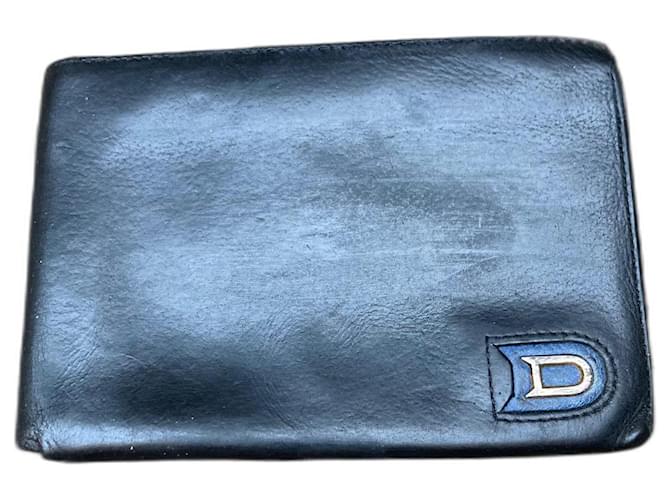 Superb Delvaux wallet for men Black Silver hardware Leather Metal  ref.653435