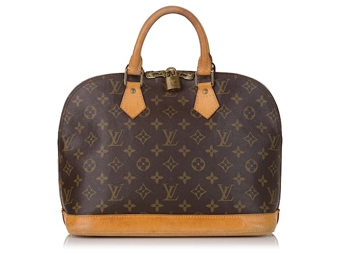 Louis Vuitton Brown Monogram Alma PM Leather Cloth  ref.653543