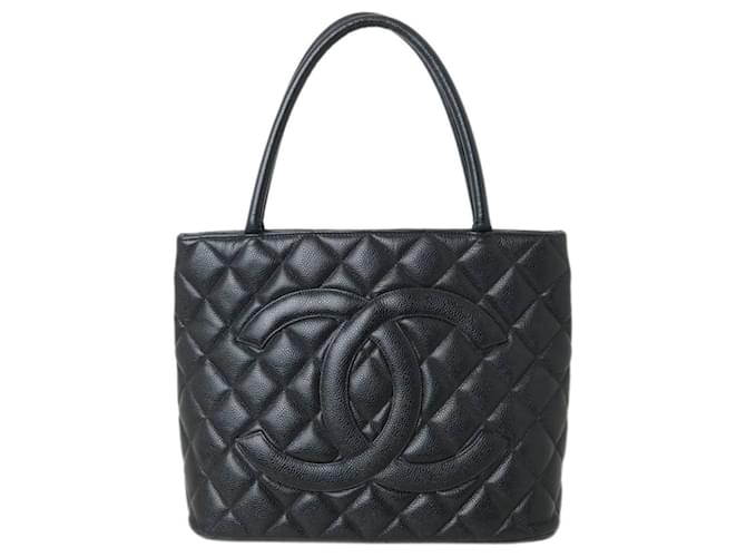 Chanel Medaillon Black Leather  ref.653748