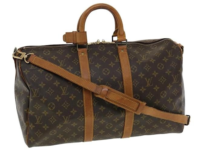 Louis Vuitton Monogram Keepall Bandouliere 45 Boston Bag M.41418 LV Auth Pt4674 Leinwand  ref.653974
