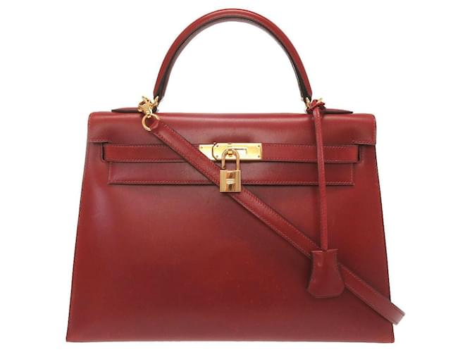 Hermès Kelly Red Leather  ref.654330