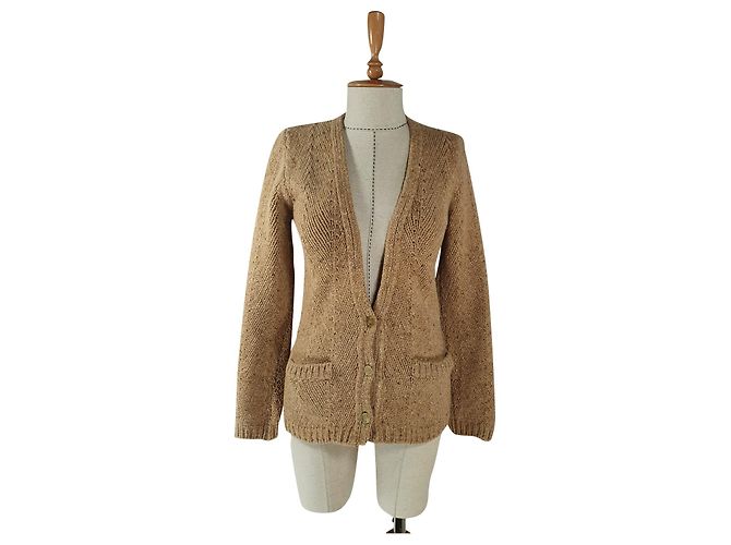 Sportmax Strickjacke aus Kaschmir und Wolle Beige