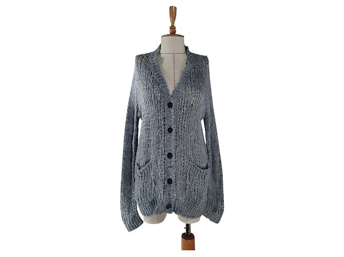 Roberto Collina Strickjacke aus Kaschmir Grau M