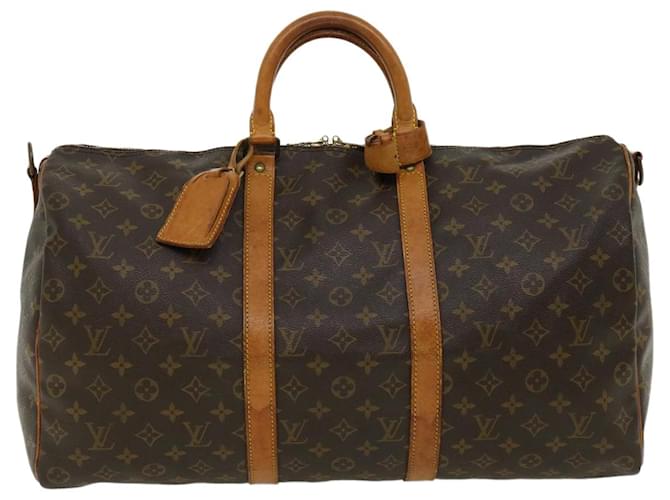 Louis Vuitton Keepall 50 Brown Cloth  ref.654478