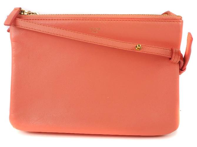 Céline Trio Orange Leather  ref.654511