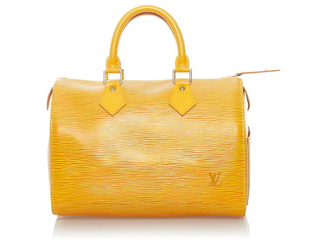 LOUIS VUITTON Yellow Epi Leather Speedy 25 - The Purse Ladies