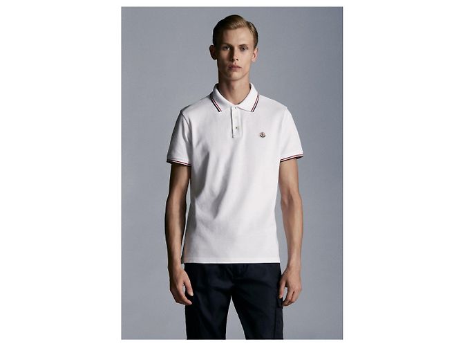 Moncler - Polo avec logo blanc