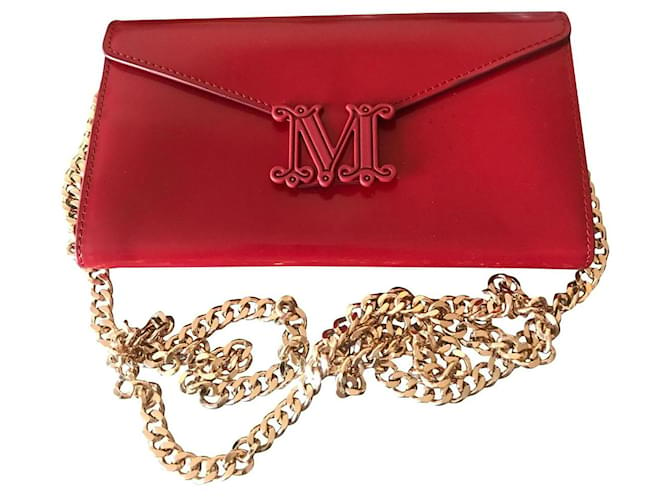 Max Mara Clutch bags Red Leather  ref.655069