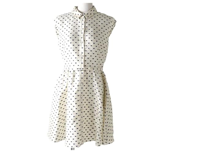 Christian Dior Genuine 21SS with belt Heart dot pattern Silk