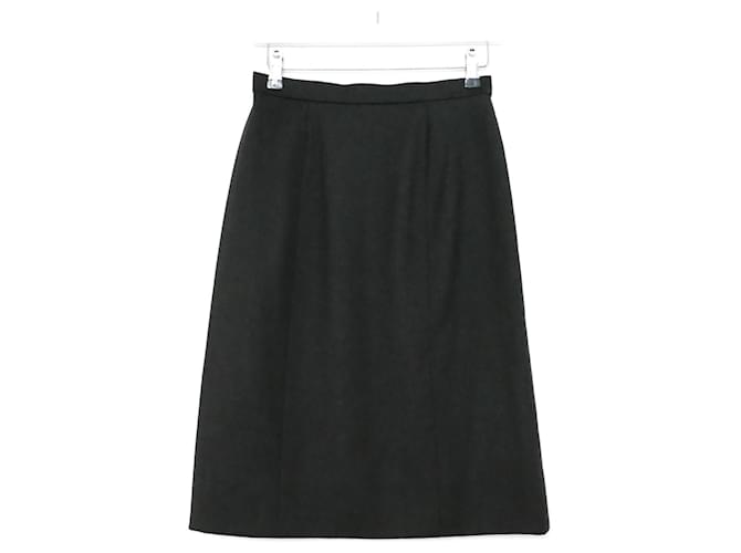 CHANEL AW96 Grey wool skirt Dark grey  ref.655235