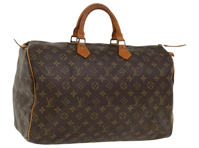 Louis Vuitton Monogram Speedy 40 Sac à main M41522 LV Auth pt4716 Toile  ref.655236