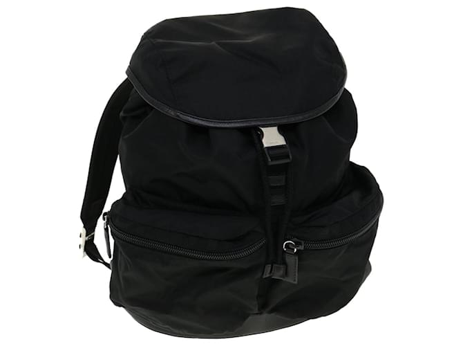 PRADA Backpack Nylon Leather Black Auth ar7464  ref.655250