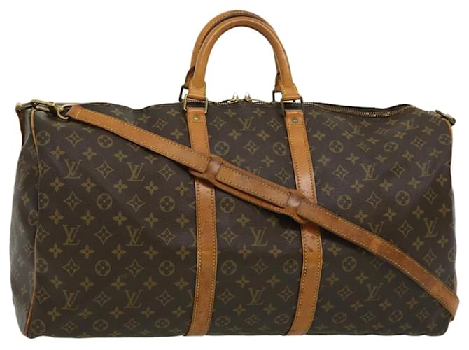 Louis Vuitton Monogram Keepall Bandouliere55 Boston Bag M41414 LV Auth pt4627 Cloth  ref.655253