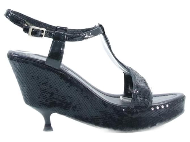 Fendi sandals 41 Black Leather  ref.655333