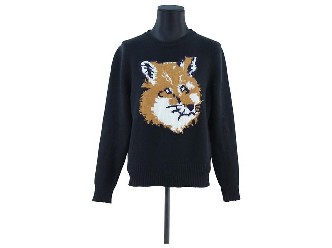 Kitsune Maison Kitsuné Pullover M Schwarz Wolle