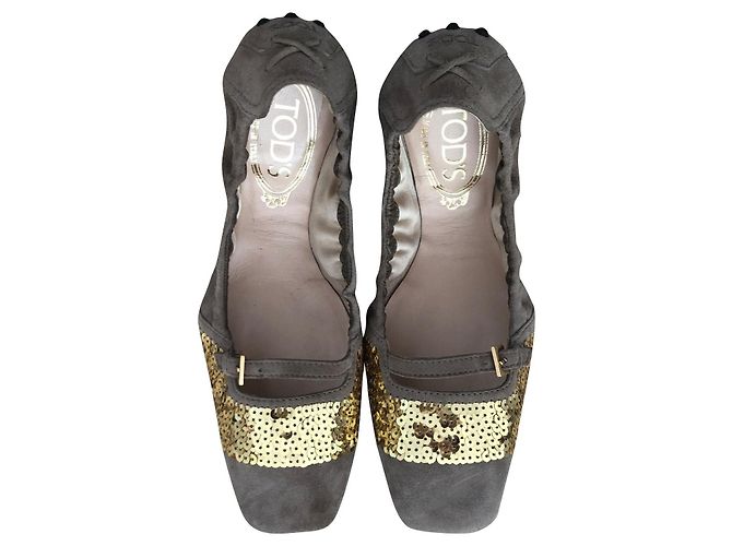 Sapatilhas Tod's em camurça bege