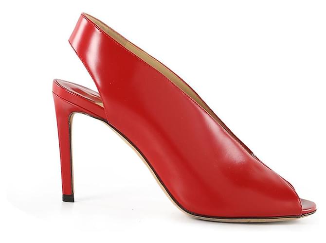 Jimmy Choo Red Leather Slingback Pumps  ref.655883