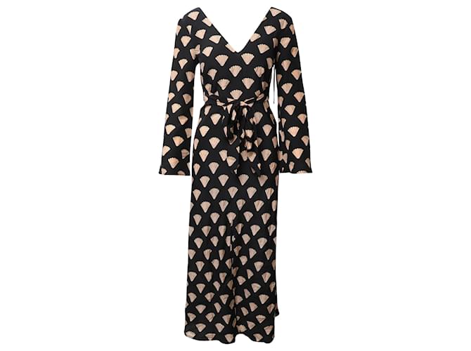 Autre Marque  Rixo London Nora Shell Print Maxi Dress in Multicolor Silk  ref.655929