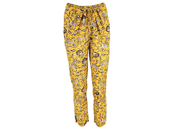 Pantaloni lounge Isabel Marant Etoile con stampa Paisley in cotone giallo  ref.655961