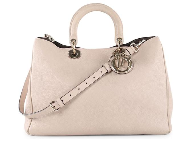 Christian Dior Light Pink Leather Diorissimo Medium Bag Pony-style calfskin  ref.656061