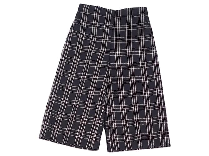 * Pantalones Christian Dior  1st Look Tweed Wide Pants Check Pantalones de Mujer Negros Lana  ref.656160