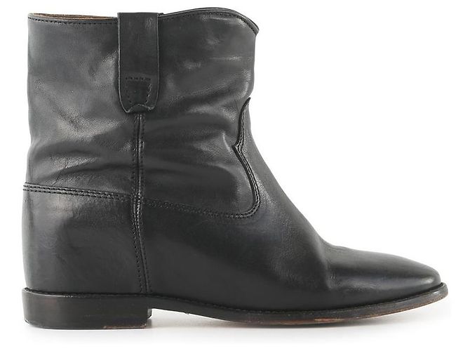 Botas Biker Isabel Marant Etoile de couro preto