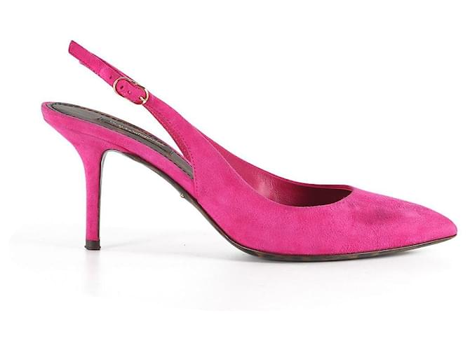 Pink suede deals slingback shoes