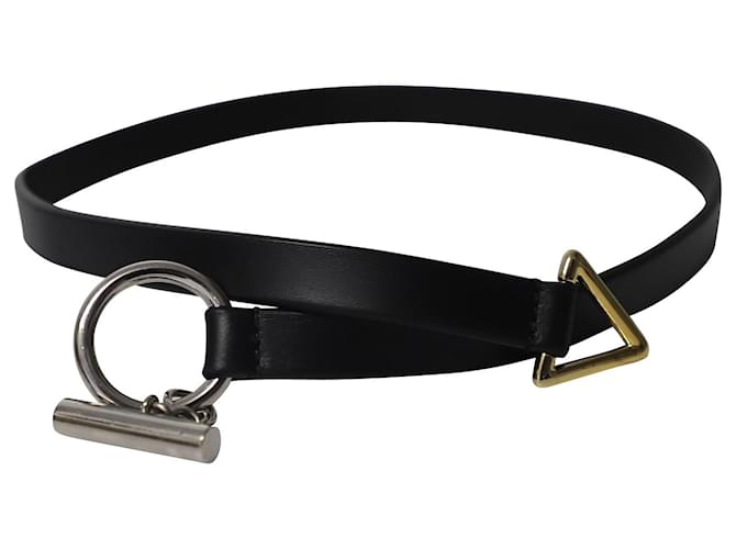 Alexander Wang Halsband mit dreieckiger Schnalle aus schwarzem Leder  ref.656223