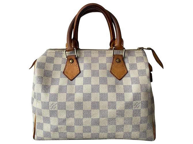 Louis Vuitton Damier Speedy 25 Cream  ref.656537