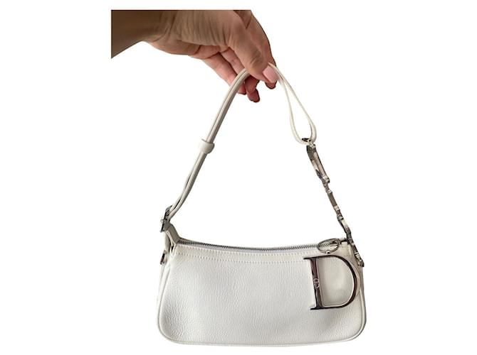 Christian Dior Handtaschen Weiß Leder  ref.656538