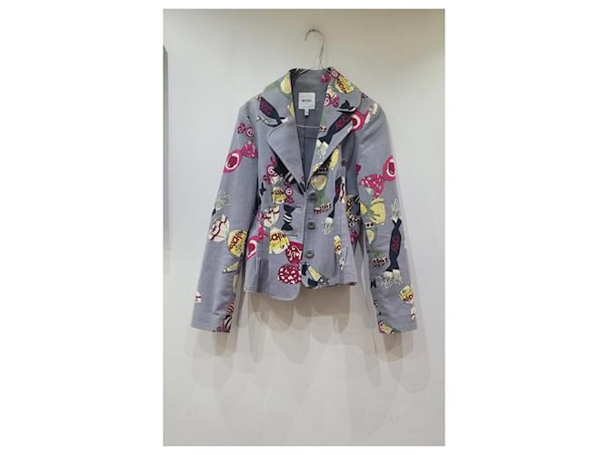 Moschino blazer giacca fantasia Multicolore Cotone  ref.656543
