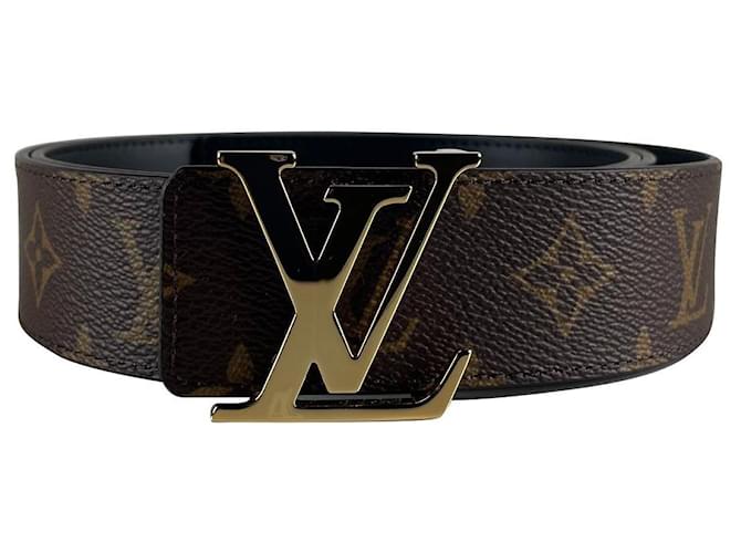 Louis Vuitton LV Initials Belt 40 mm Reversible Brown Cloth ref