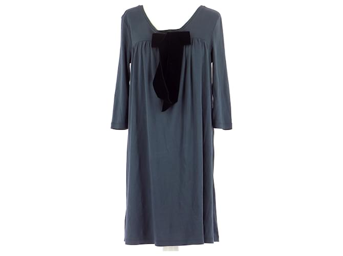 Claudie Pierlot robe Blue Cotton  ref.656763