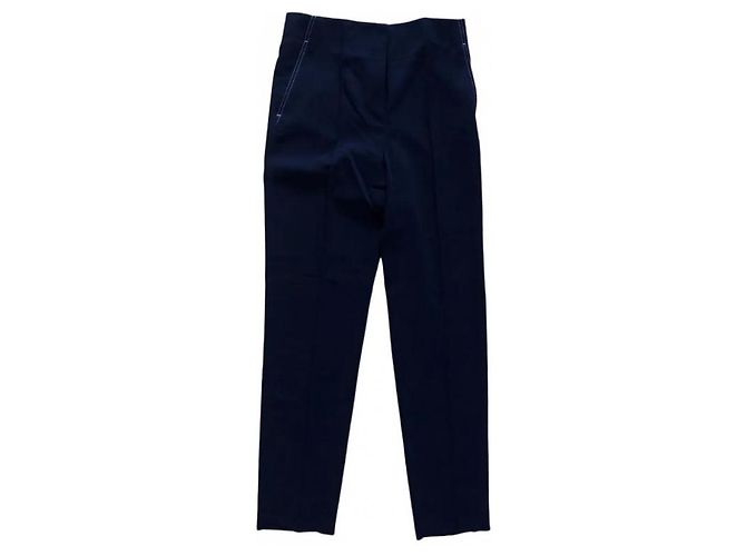 Céline Navy Blue Polyester Pants