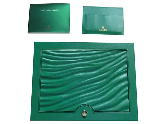 caixa rolex para cosmograph daytona com livreto e porta-cartões Verde escuro  ref.656919