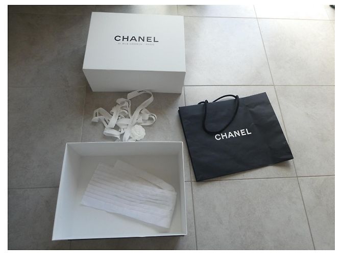 large chanel empty box for handbag White