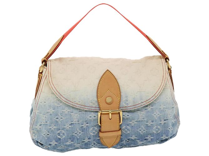 LOUIS VUITTON Borsa a spalla Denim Sunshine con monogramma Blu LV Auth bs2093alla