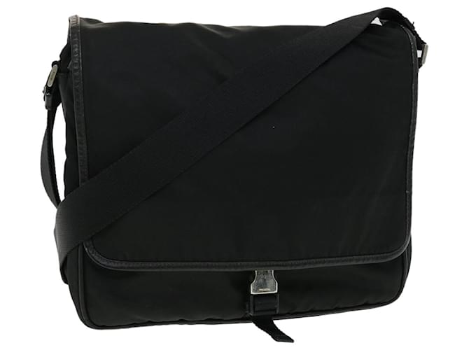 PRADA Shoulder Bag Nylon Black Auth ar7472  ref.656976