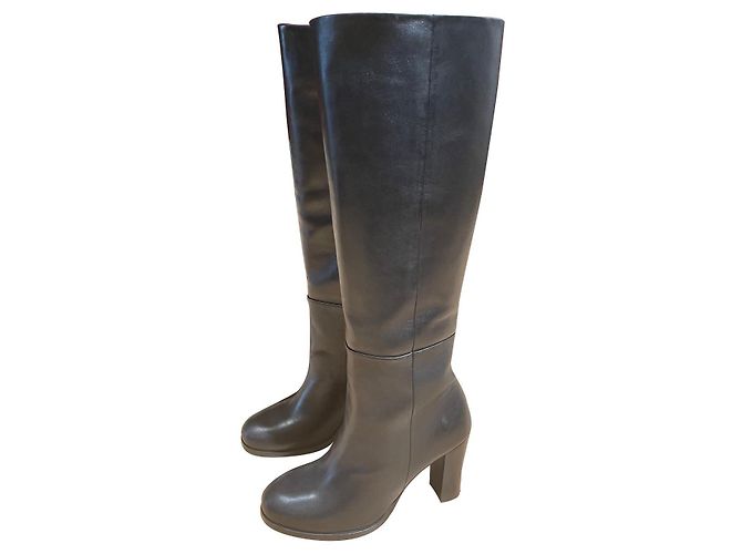 Autre Marque Jane Lederstiefel Schwarz