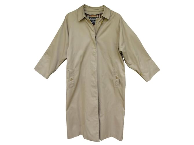 Burberry woman raincoat vintage t 40 Beige Cotton Polyester Wool  ref.657102