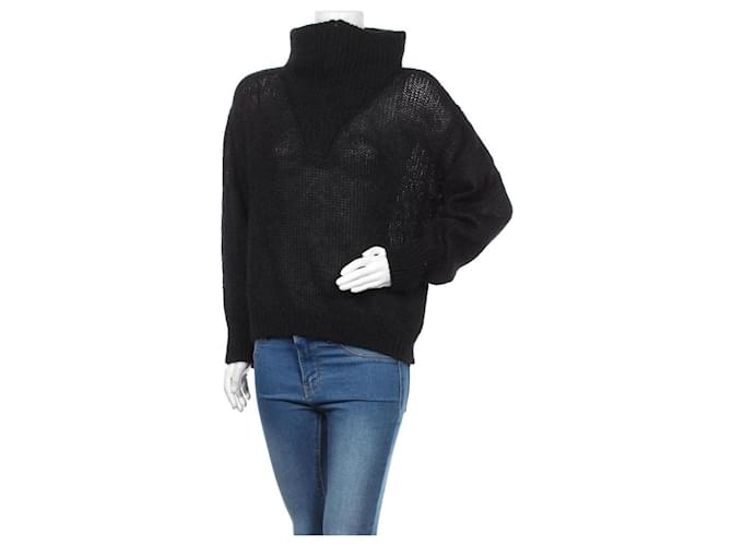 Roseanna Knitwear Black Wool Polyamide Mohair  ref.657119